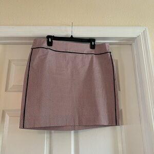 Ann Taylor Red/Black Pencil Skirt